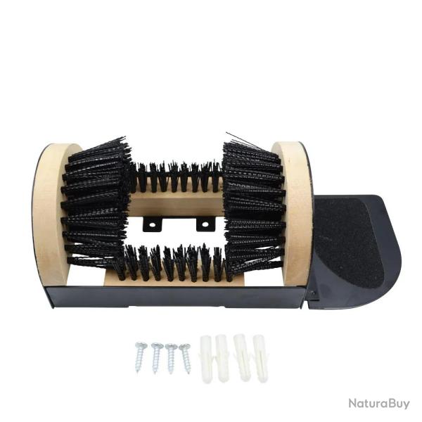 Gratte bottes 4 brosses nylon rigide 23x15cm + repose bien