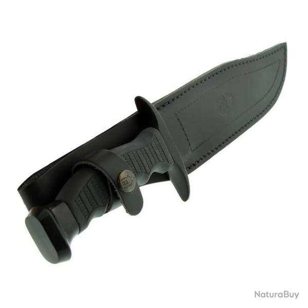 Poignard Big Mountain manche gomme noire lame acier inox 18cm