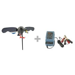 Pack Canard &eacute;lectrique &agrave; ailes tournantes 6V + chargeur