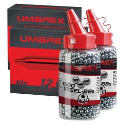 Kit 2 biberons 1500 billes CO&sup2; BBs 4,5mm + 2x10 cartouches