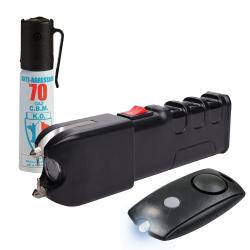 Offre Sp&eacute;ciale Kit de d&eacute;fense a&eacute;rosol shocker et mini alarme