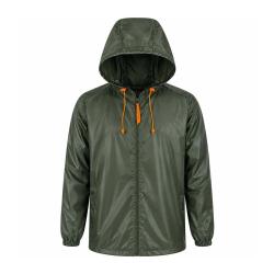 Coupe vent d&eacute;perlant manches longues polyester kaki S &agrave; 3XL L / XL