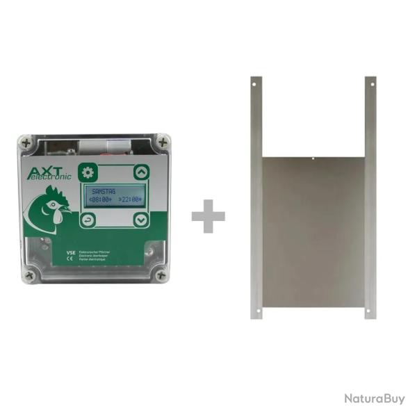 Portier � horloge + trappe oie 33x50cm