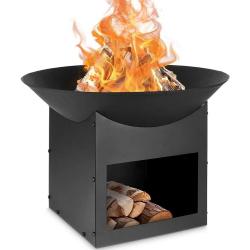 Brasero m&eacute;tal noir sur support &Oslash; 57cm