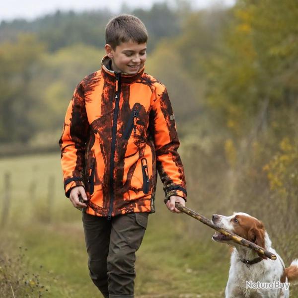 Blouson enfant Softshell Ghostcamo 3 poches polyester 6 � 16 ans