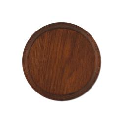 Plateaux Ronds Troph&eacute;e chasse d&eacute;fense sanglier ch&ecirc;ne fonc&eacute; cir&eacute; 22