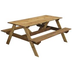 Table pique-nique en bois trait&eacute; autoclave 160 cm