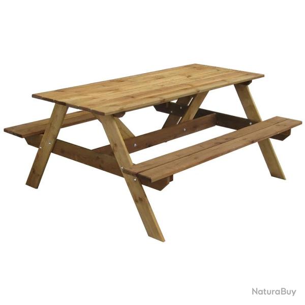 Table pique-nique en bois trait� autoclave 160 cm