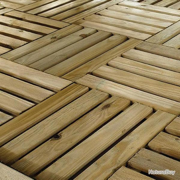 4 Dalles en bois autoclave 40 x 40 x 2,8 cm