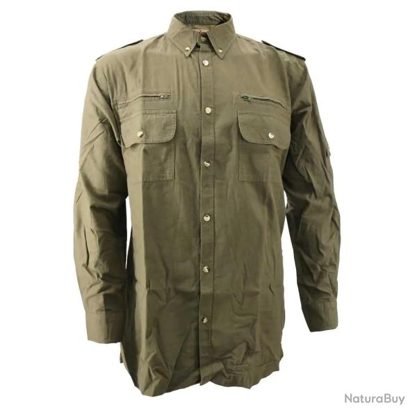 Chemise Authentic respirante multipoches coton kaki S � 3XL