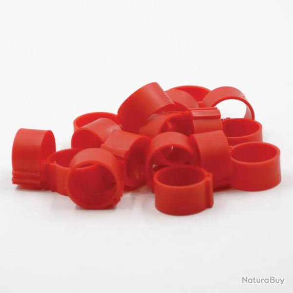 Bagues  clip co 25mm par 50 pices Rouge