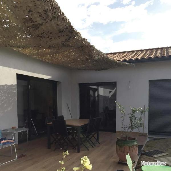 Filet de camouflage et d'ombrage renforc Bartavel camouflage CE 3 x 4 m