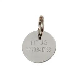 Médaille à graver nickelée Diamètre. 26 mm Argenté