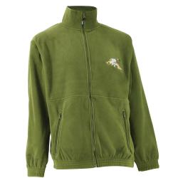 Blouson polaire broderie canard 2 poches polyester kaki M &agrave; 3XL XL
