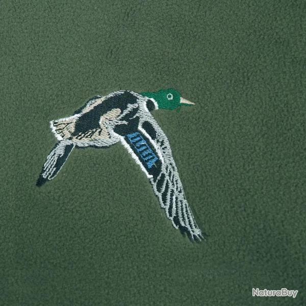 Blouson polaire broderie canard 2 poches polyester kaki M � 3XL XL