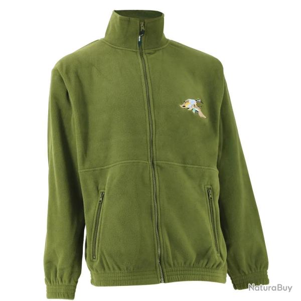 Blouson polaire broderie canard 2 poches polyester kaki M � 3XL XL