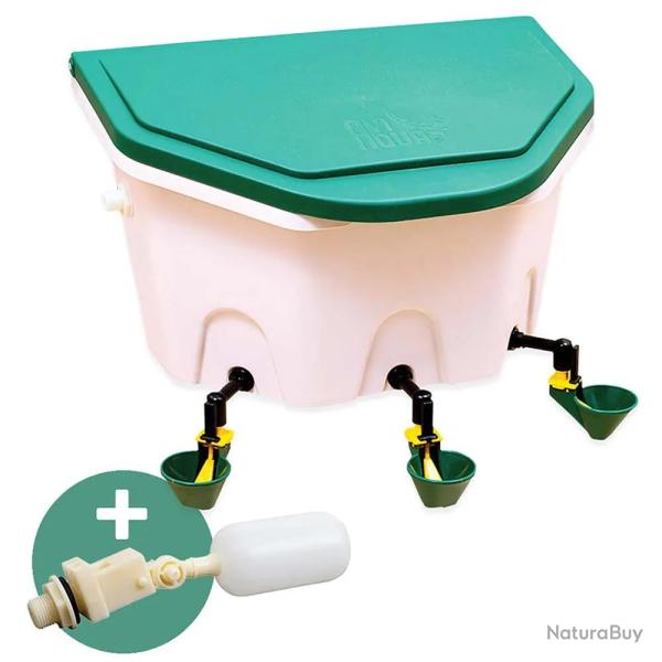 Abreuvoir poule automatique Aviaqua 8L � coupelles avec flotteur