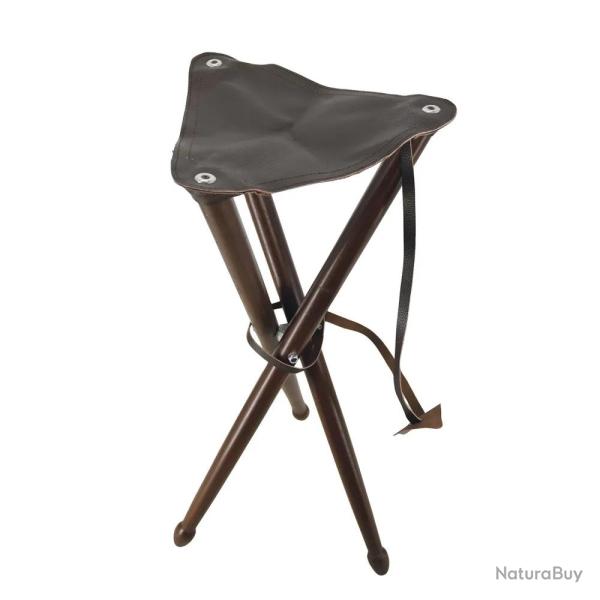 Si�ge de battue en fr�ne avec assise croute de cuir de buffle hauteur 80cm