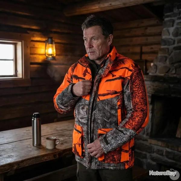 Veste de poste � capuche Warm Hunt 4 chaude camo orange M � 3XL