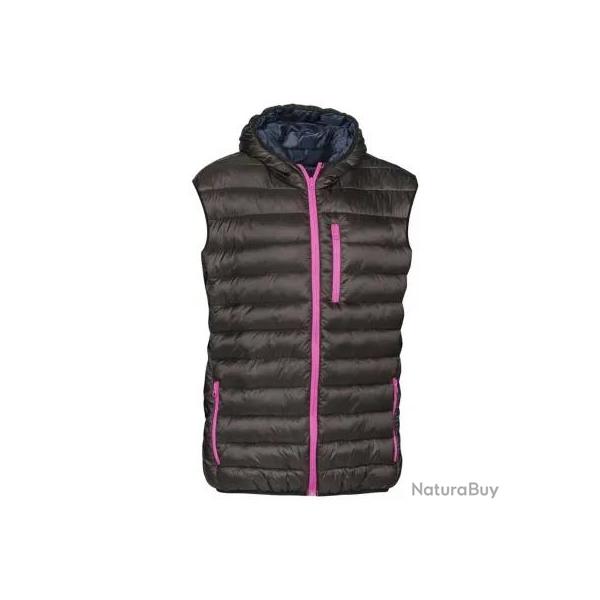 Doudoune sans manches femme capuche polyamide noir S � 2XL