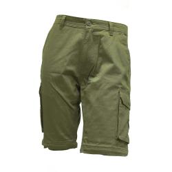 Pantalon treillis homme 3 en 1 pantacourt et bermuda kaki