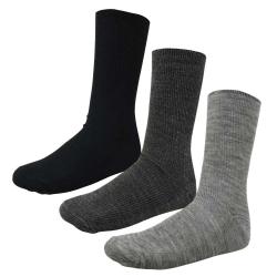 Lot de 3 paires de chaussettes confort sans &eacute;lastique noir gris 39 - 42