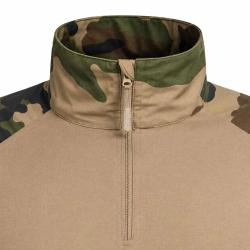 Chemise Ubas Fighter col montant zip coton polyester camo &agrave; 3XL