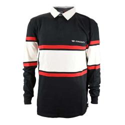Polo FAST manches longues col classique coton bleu marine M &agrave; 3XL