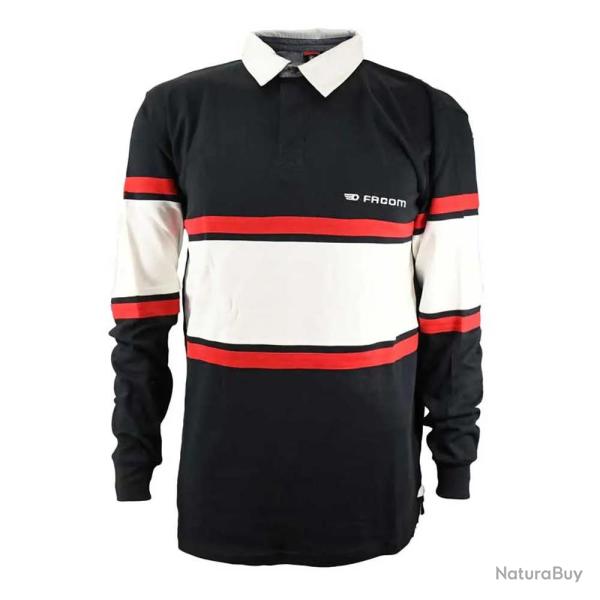 Polo FAST manches longues col classique coton bleu marine M � 3XL