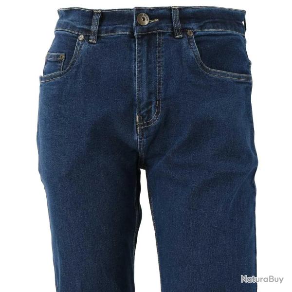 Jeans coupe droite Andrew 5 poches coton bleu moyen 40 � 54