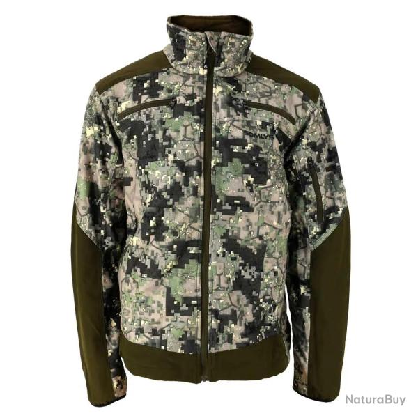 Veste mixte stretch nylon polyester camo digital vert S  3XL S