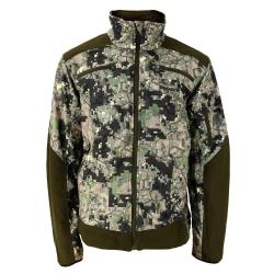Veste mixte stretch nylon polyester camo digital vert S &agrave; 3XL