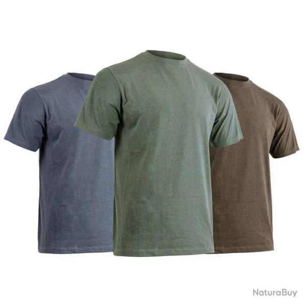 Pack de 3 T shirts Lincoln Vert Bleu Marron de S  3XL