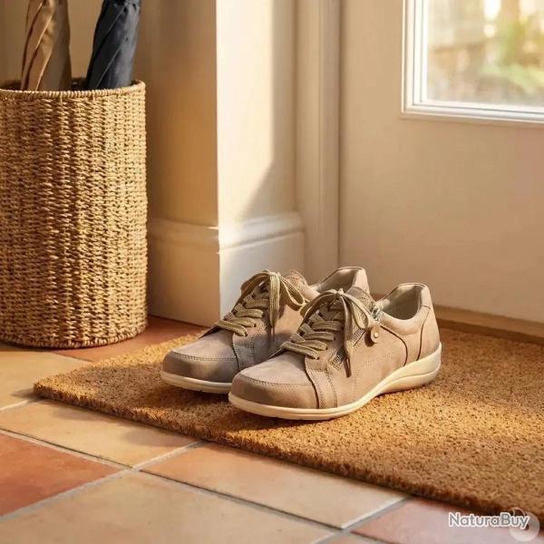 Baskets femme lacet fermeture �clair PU aspect cuir taupe 36 � 41 36