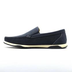 Chaussures bateau facile &agrave; enfiler synth&eacute;tique bleu marine 41