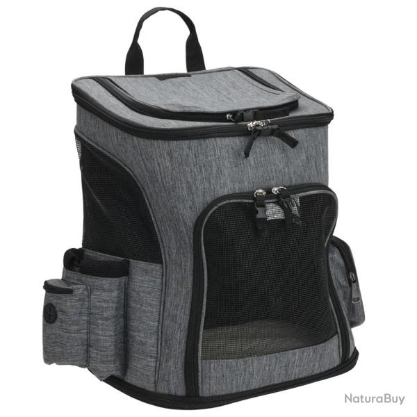 Sac � dos pour animaux 32,5 x 25 x 40 cm gris
