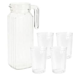 Carafe en verres 1100 ml 4 verres 200 ml