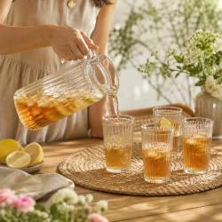 Carafe en verres 1100 ml 4 verres 200 ml