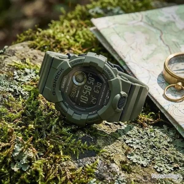 Montre CASIO G-SHOCK bluetooth vert olive + pile CR2025