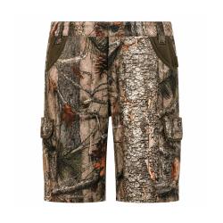 Bermuda Treeland l&eacute;ger polyester coton camo forest marron 38 &agrave; 48