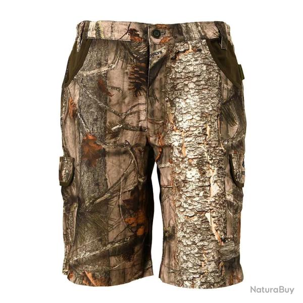 Bermuda Treeland l�ger polyester coton camo forest marron 38 � 48
