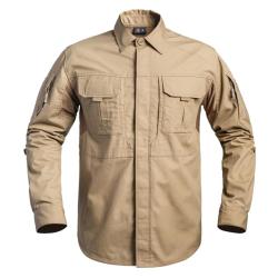 Chemise Fighter renforc&eacute;e respirant coton polyester sable M &agrave; 3XL