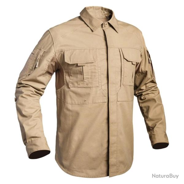 Chemise Fighter renforc�e respirant coton polyester sable M � 3XL