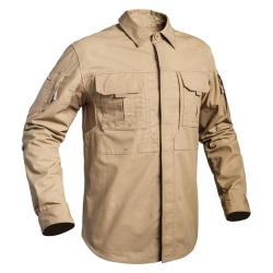 Chemise Fighter renforc&eacute;e respirant coton polyester sable M &agrave; 3XL M