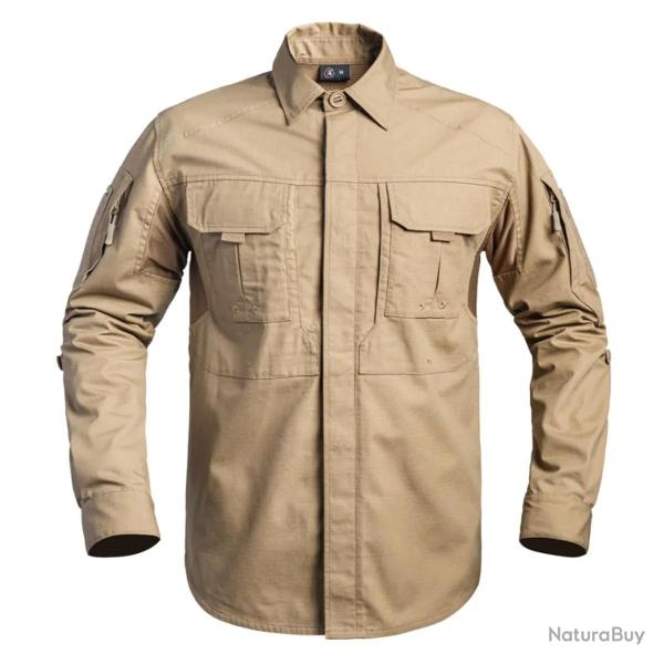 Chemise Fighter renforc�e respirant coton polyester sable M � 3XL M