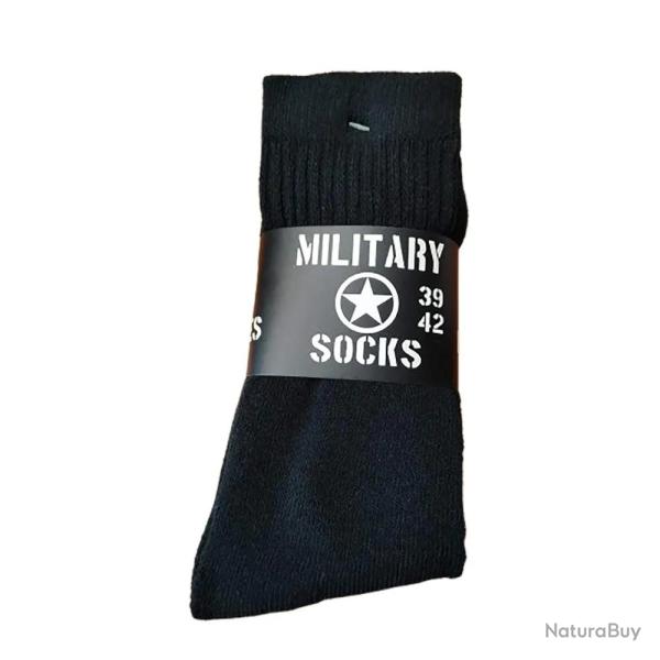 3 paires chaussettes mi hautes noires 39/42 et 43/46 43 - 46