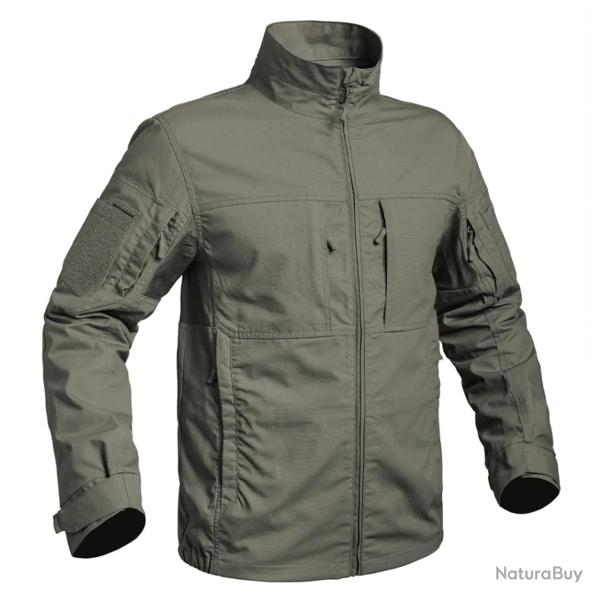 Veste courte Fighter 8 poches zip Ripstop Kaki � 3XL
