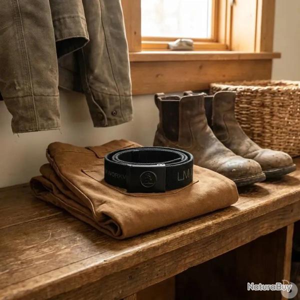 Ceinture recoupable PADDOCK noir 120 cm