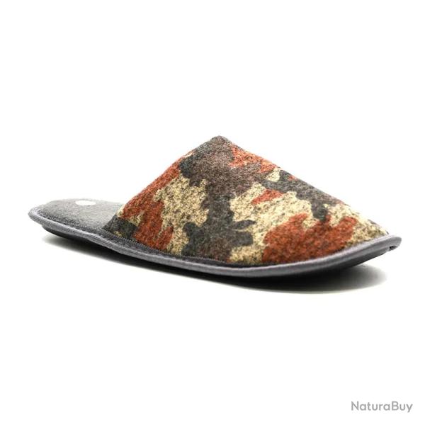 Chaussons camo homme textime doux brun vert orange 41/42 � 45/46 41 - 42