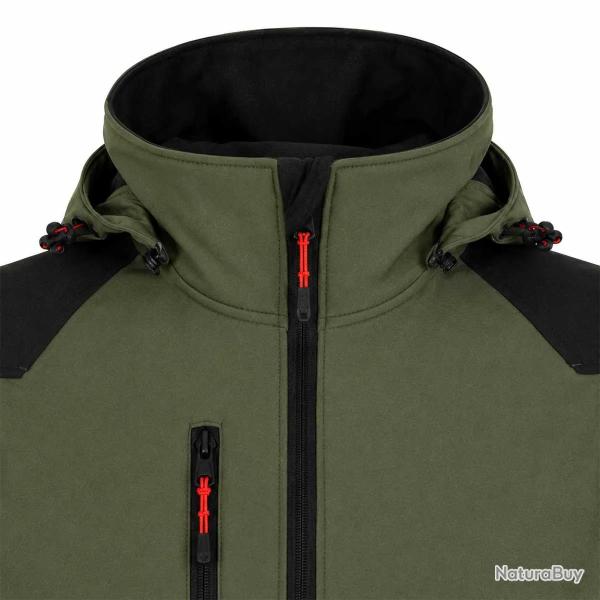 Blouson Softshell River polaire polyester kaki noir M � 3XL